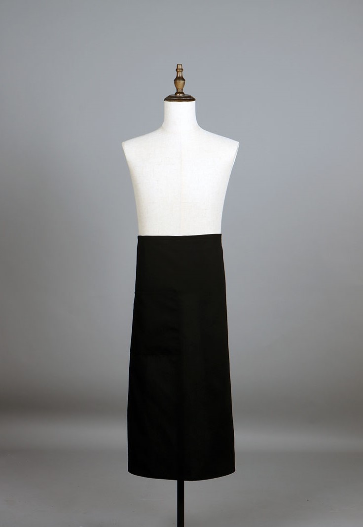 100% polyester washable bistro apron black