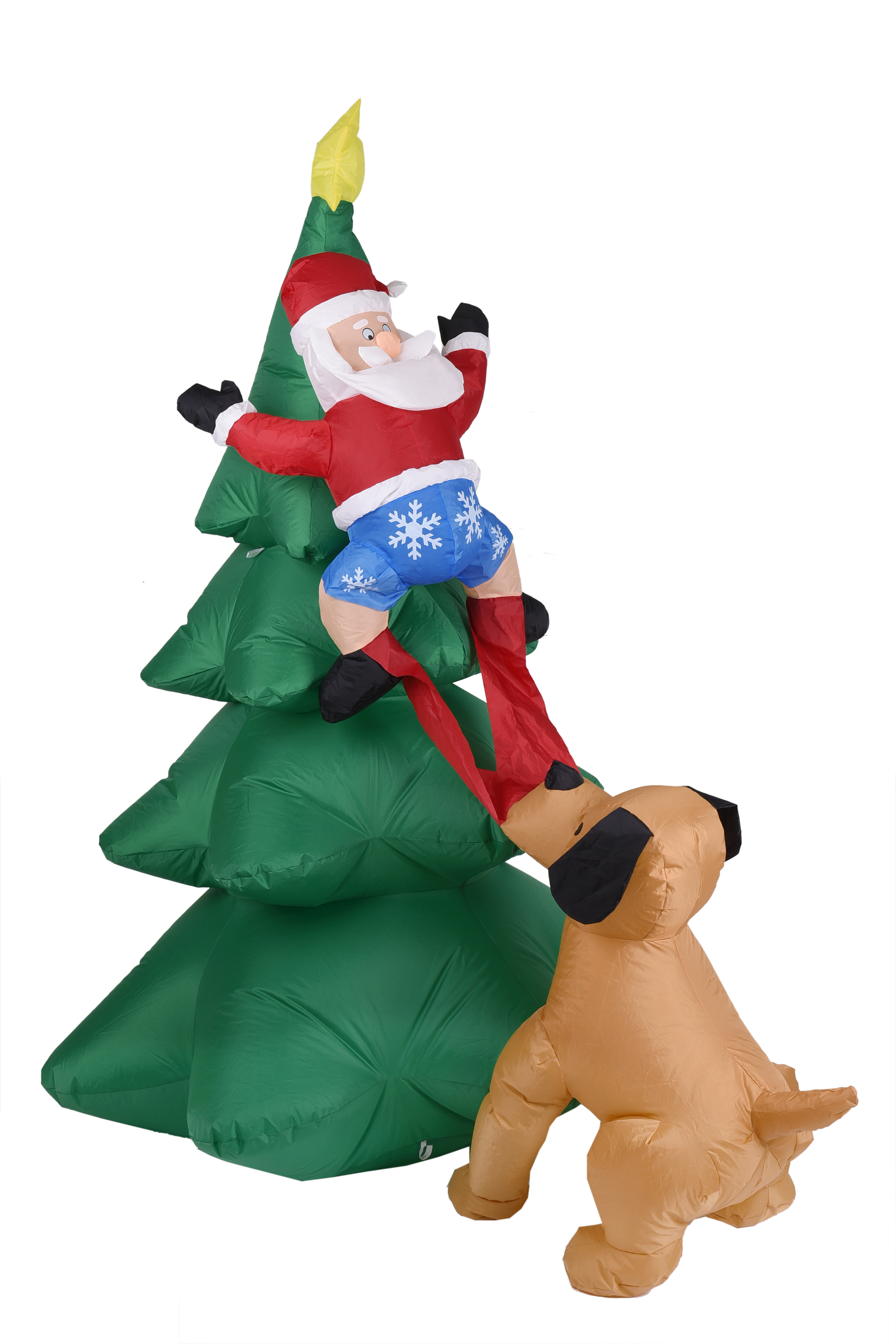 1.8 meter christmas tree +dog+santa claus