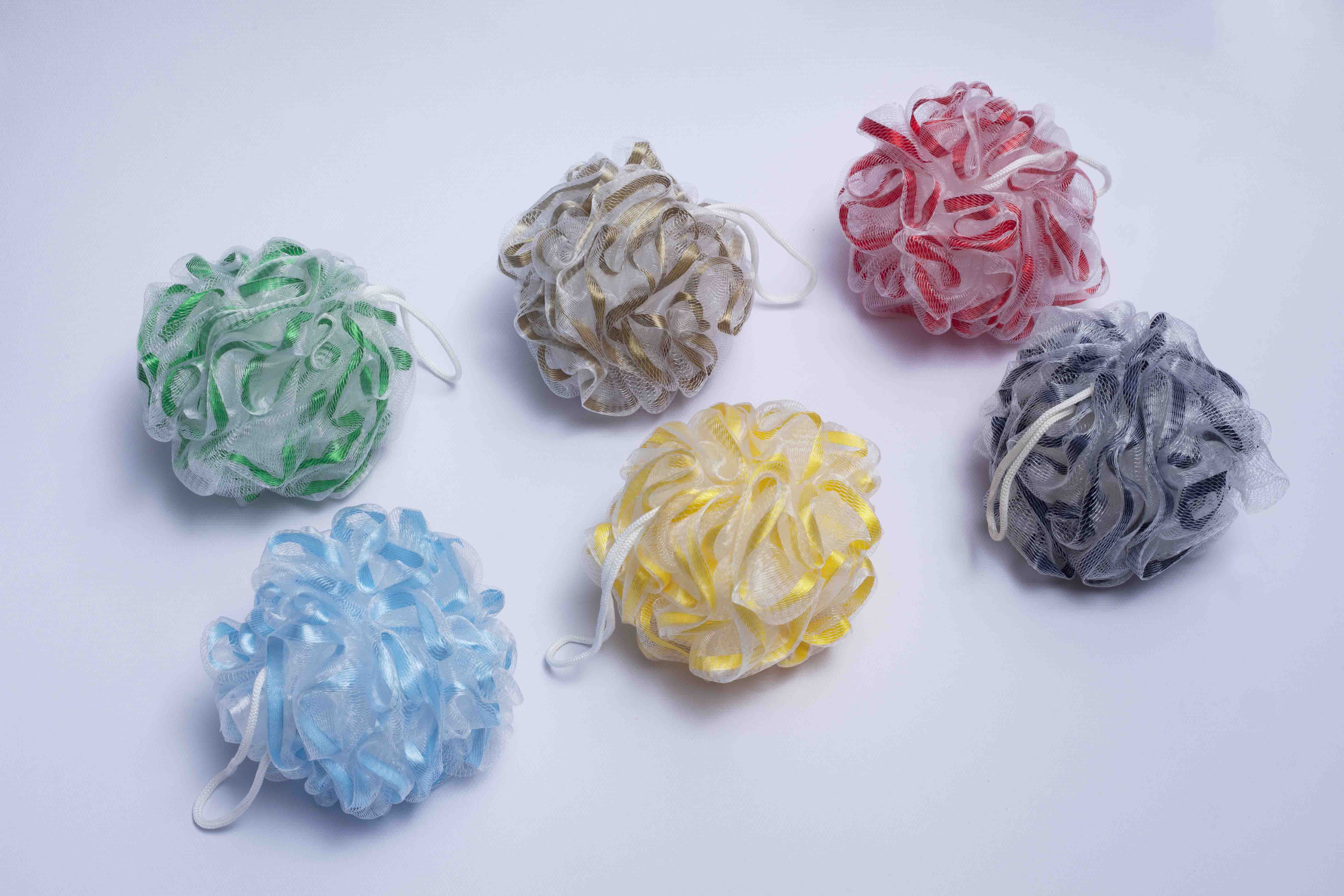 ribbon bath ball