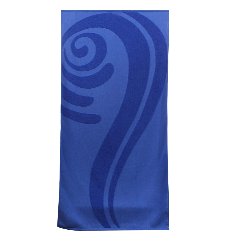 Custom 100% cotton jacquard plain colors big towel Embossed logo beach towels