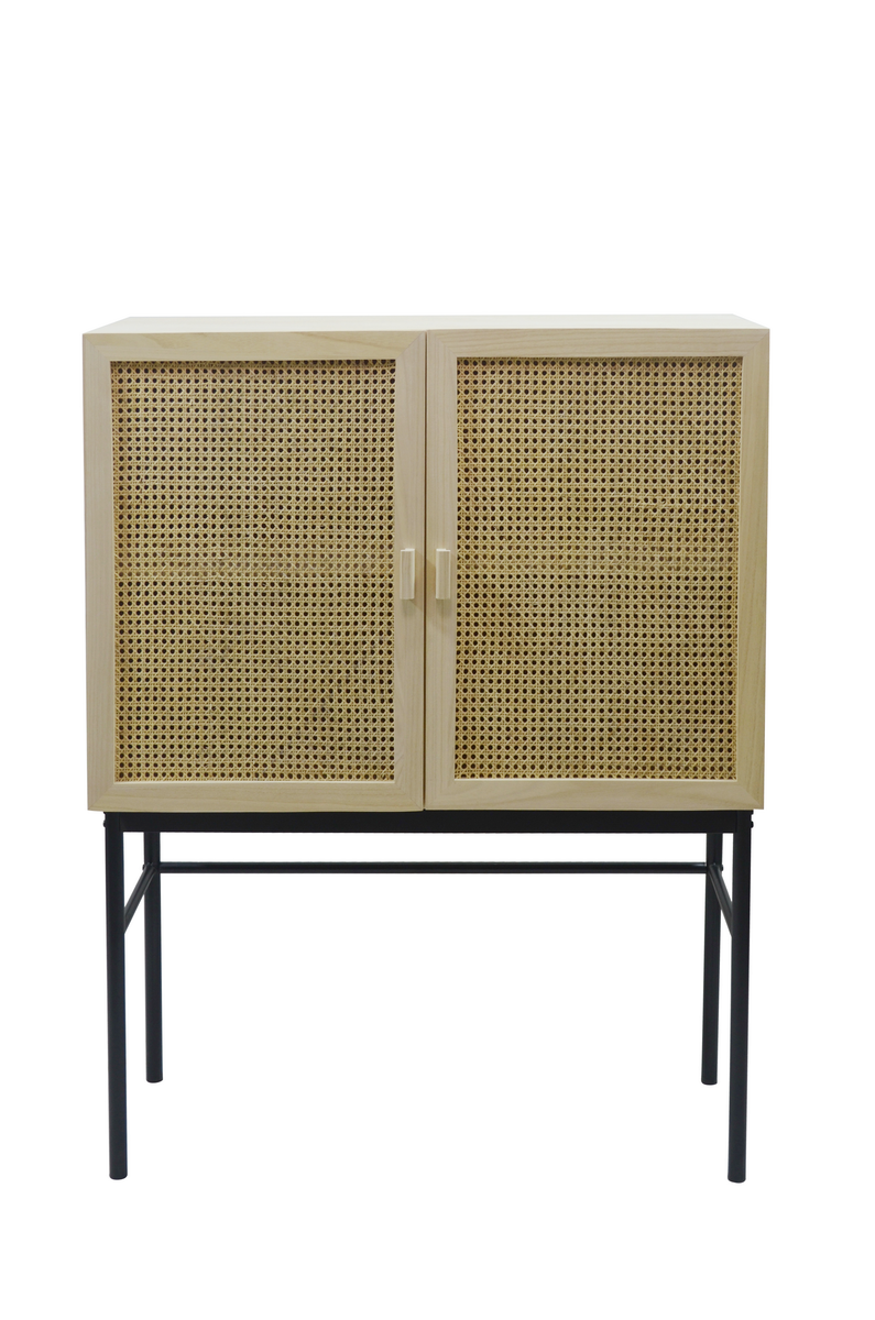 Rattan storage cabinet