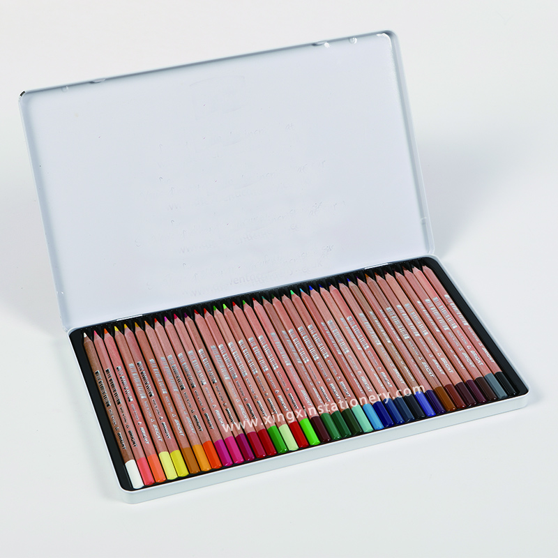 36pcs Triangle Watercolor Pencils In Tin Box