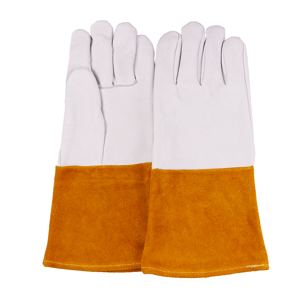 Sheep grain and cow split leather tig mig soft welding glove