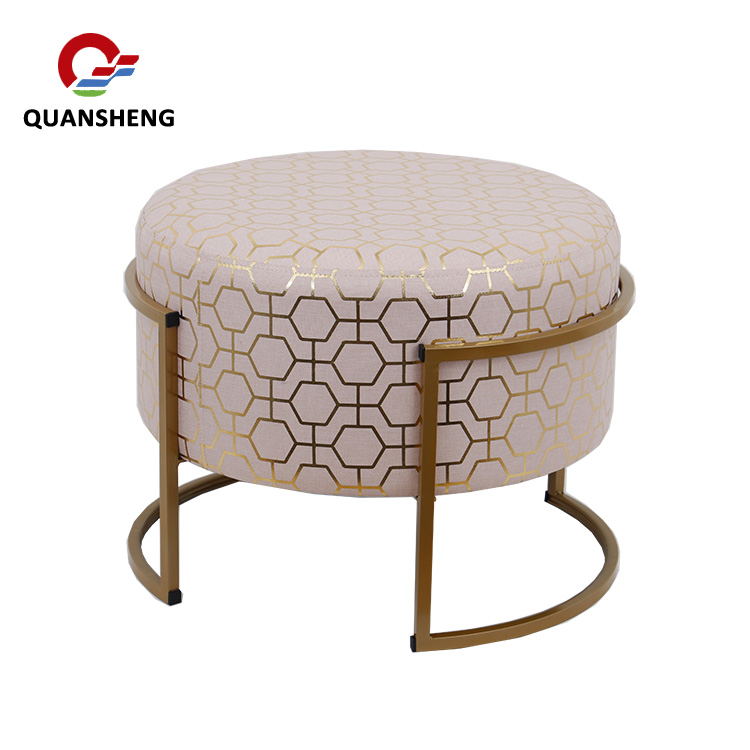 Ottoman with Metal Legs