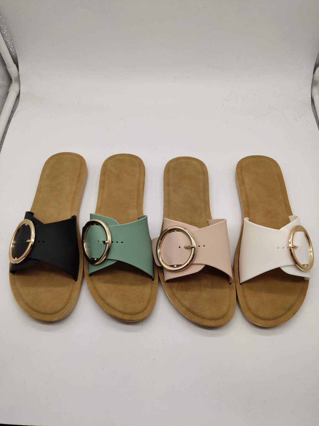 PVC Buckle Slippers