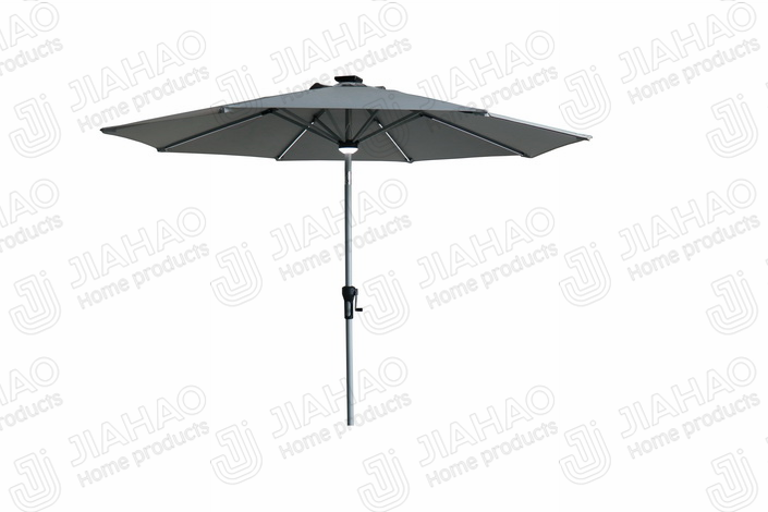 Garden Umbrella: 270-8 Market Umbrella with LED straight light and center lamp light