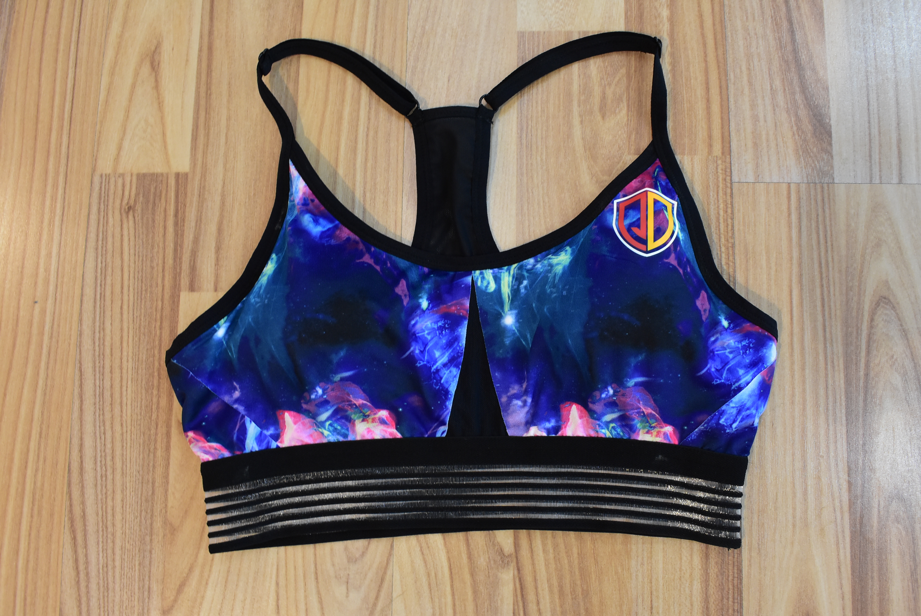 Custom New design removable Padding Logo on Straps sports bra women