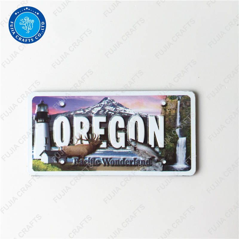 high quality wholesale tourist souvenir custom aluminum fridge magnet