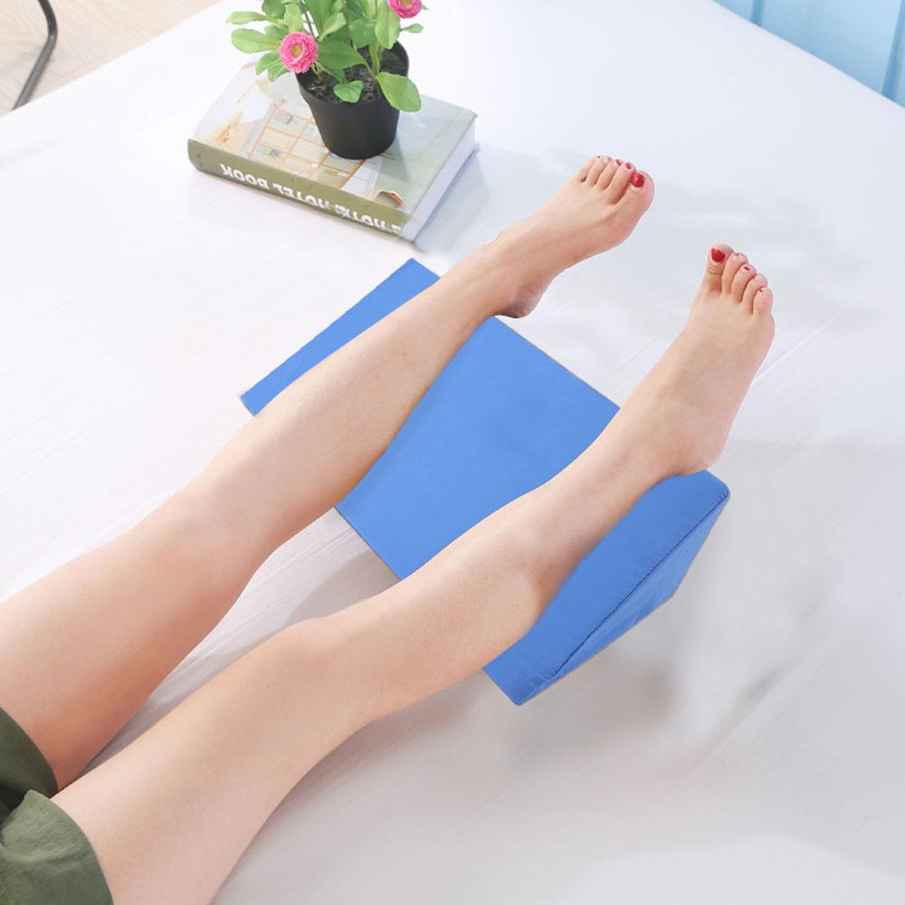 Multi-functional memory foam triangle foot rest pillow