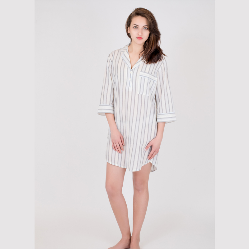 006-Poplin Ladies Short Dress/Home Wear/sleep dress/ Long Shirt