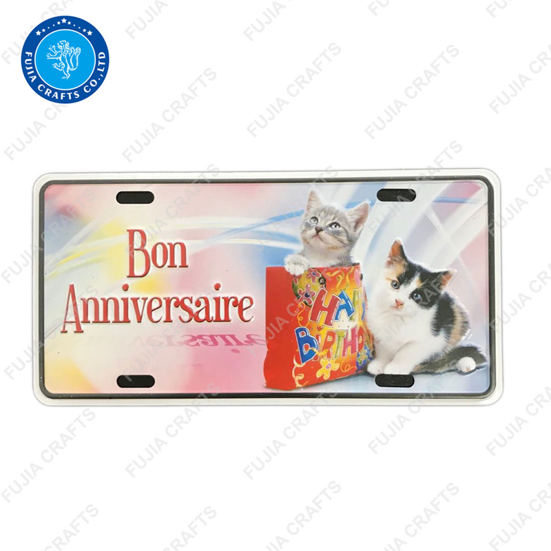 China factory personalized metal crafts printed 3d post cards
