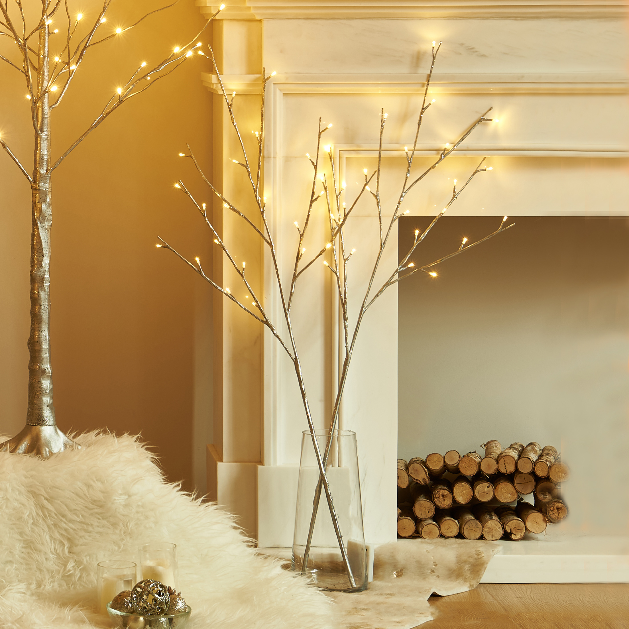 Lighted Faux Willow Twig Branch