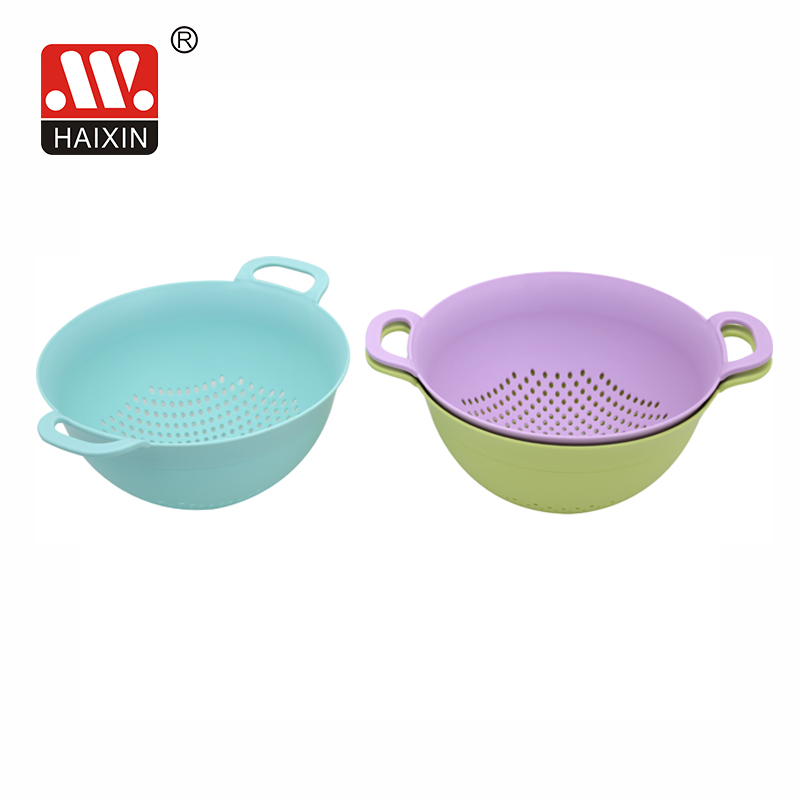 haixin Plastic large Colander w/handle 9245 bpa free plastic kitchen washing basket