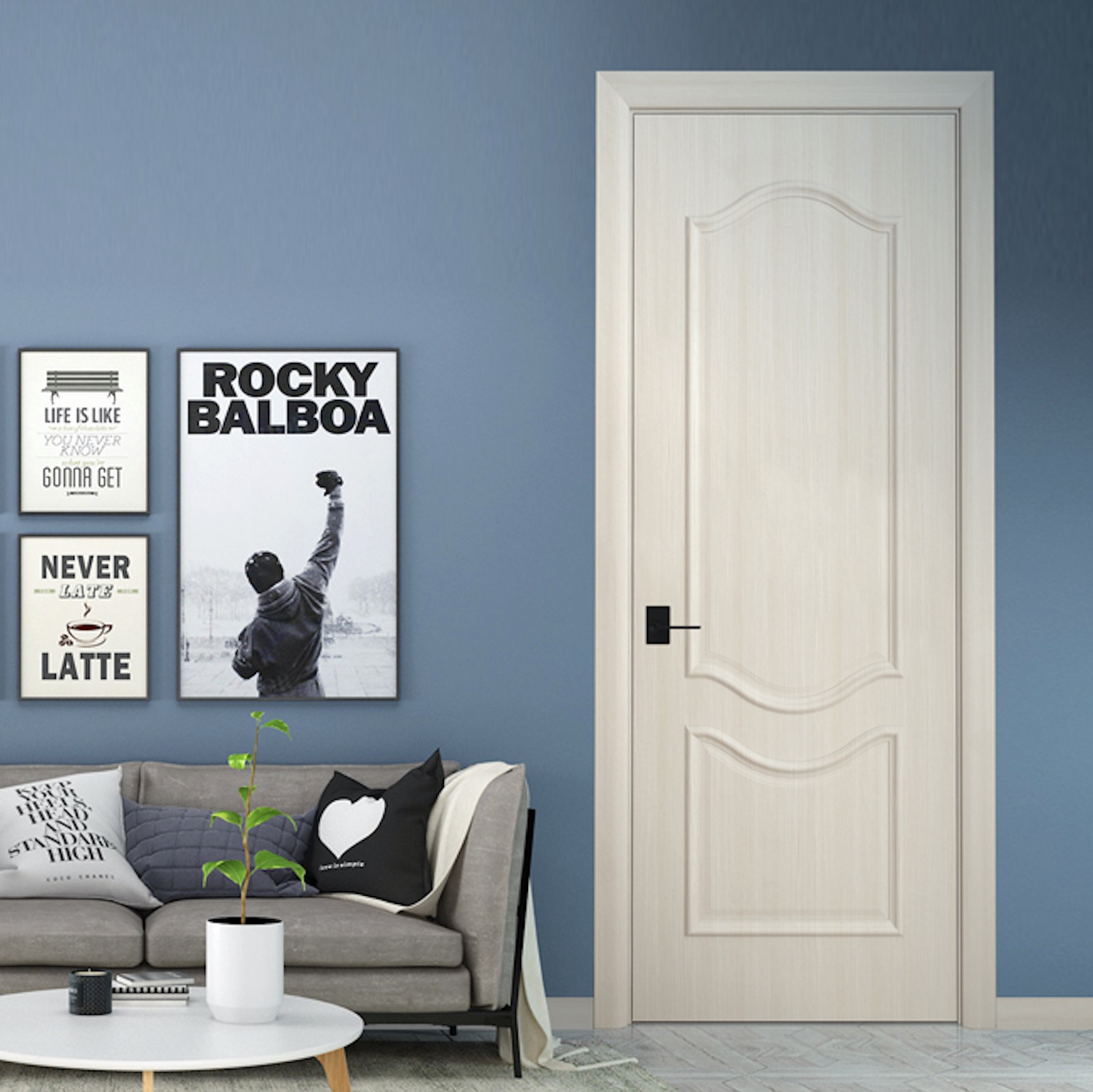 GOLDEA Wooden Door Interior Flush Door Bifolding Sliding Door Waterproof Firated Door Hotselling Kitchen Bathroom Laminated Glass Door Room Wardrobe Entrance Promotion Aluminum Door