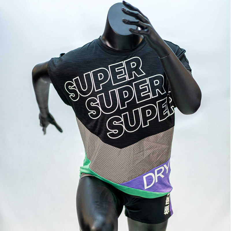 Women running T-shirt running shorts