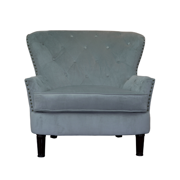 Single Seat Chesterfield Velvet Sofa