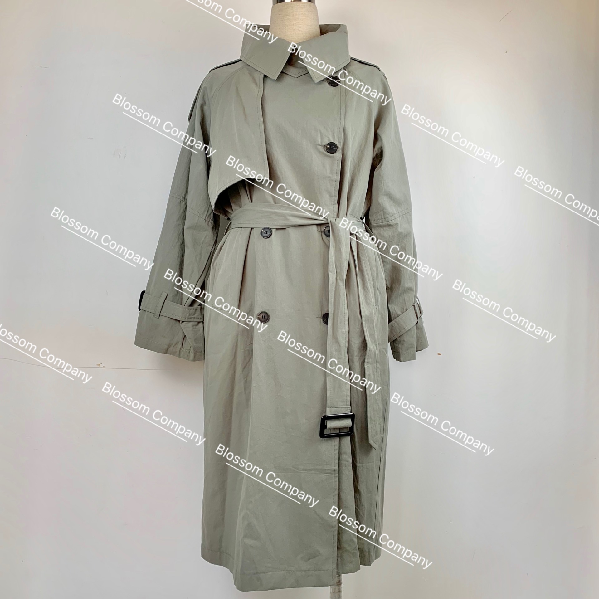 Women Long Trench Coat Waterproof Windproof Long Jacket Casual Jacket