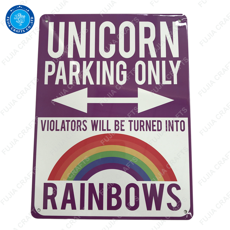 Promotional Custom High Quality Custom Personalized Outdoor Embossed Metal Parking Sign