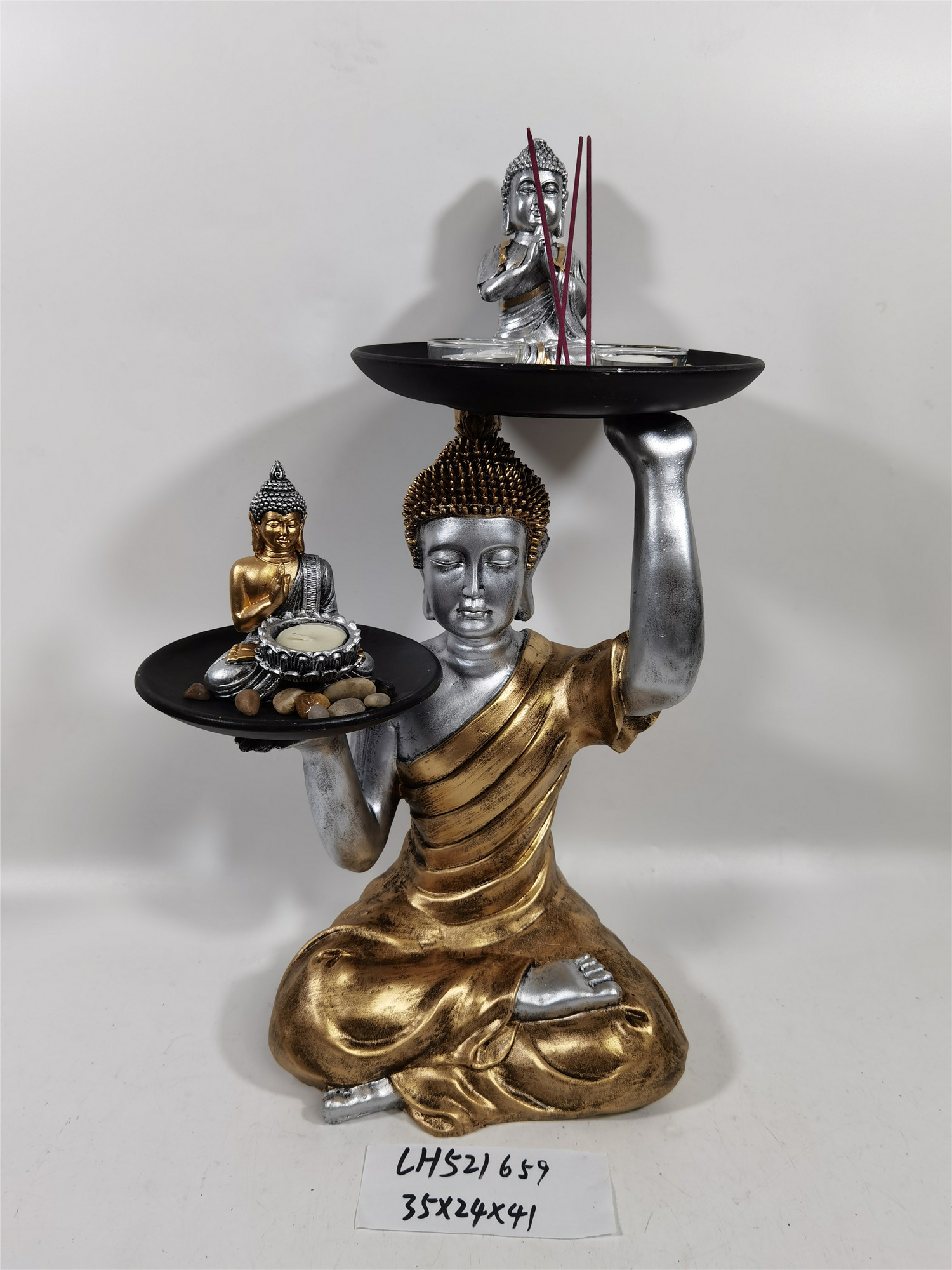 Polyresin buddha home decoration zen garden