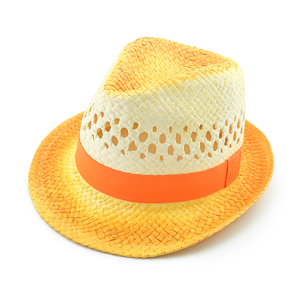2020 wholesale Cheap summer fashion men women style painted paper fedora hat