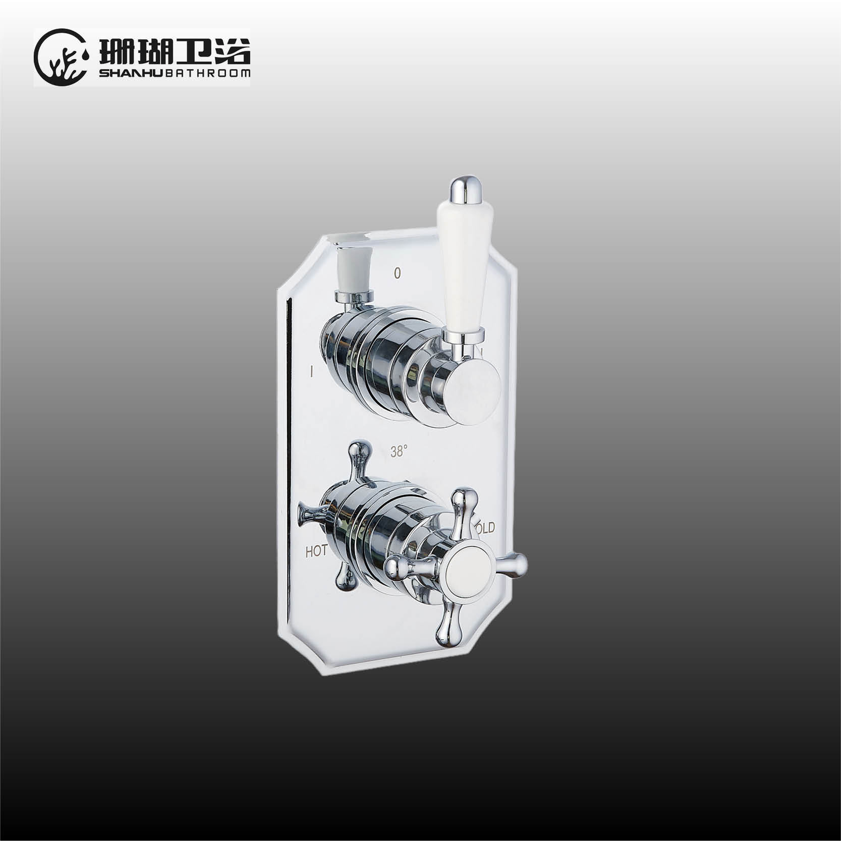 Thermostatic concealed shower valve- two functionT85614