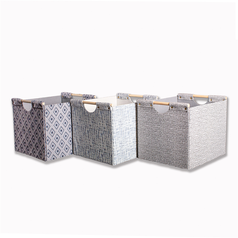 Storage Bin with Wood Handles