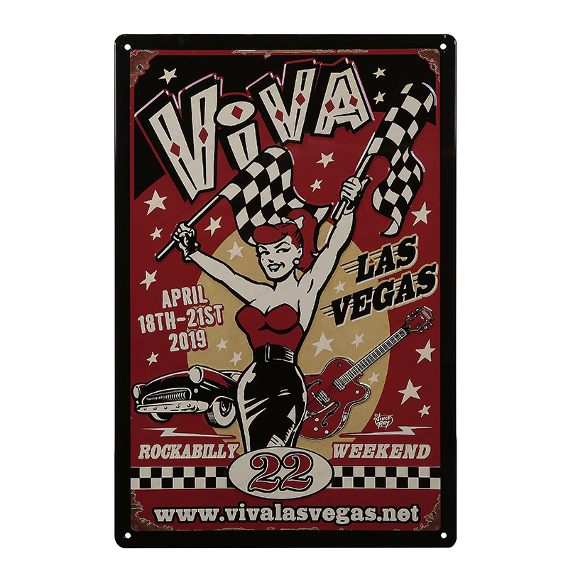 Custom home decoration embossed metal tin sign