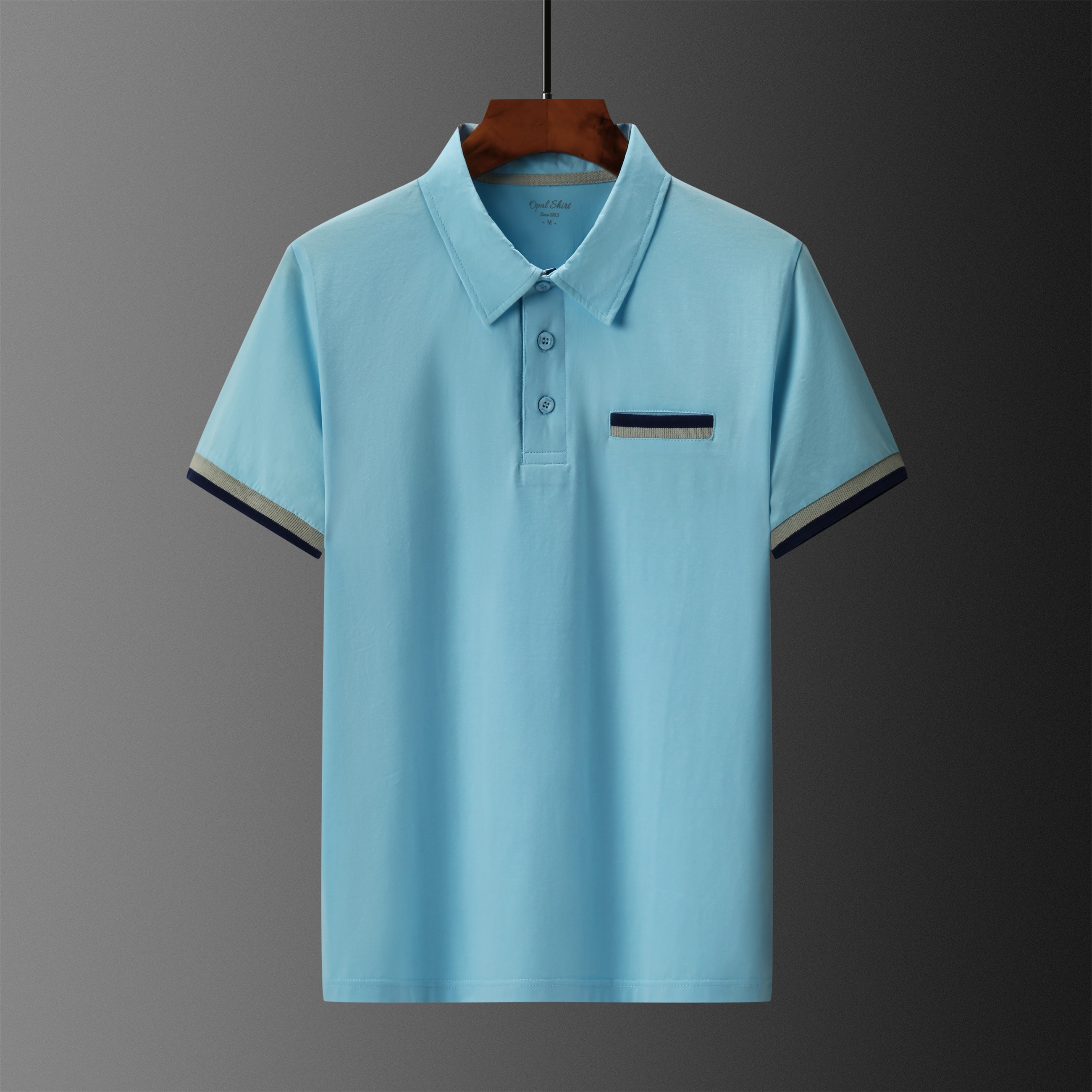 Men's short sleeve cotton polo shirt