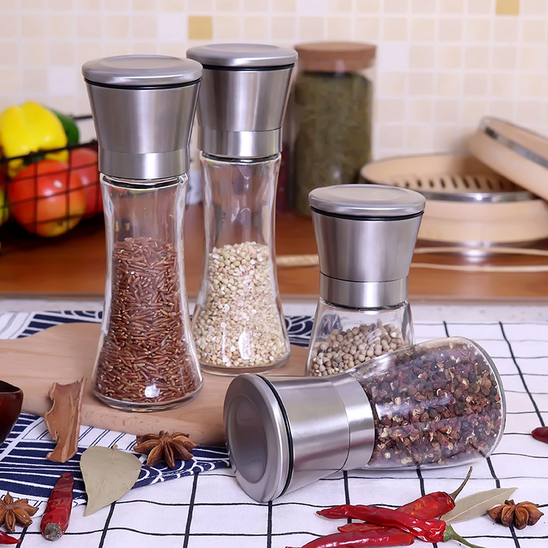 Factory direct kitchen glass seasoning bottle glass spice jar glass abrader glass Grinder
