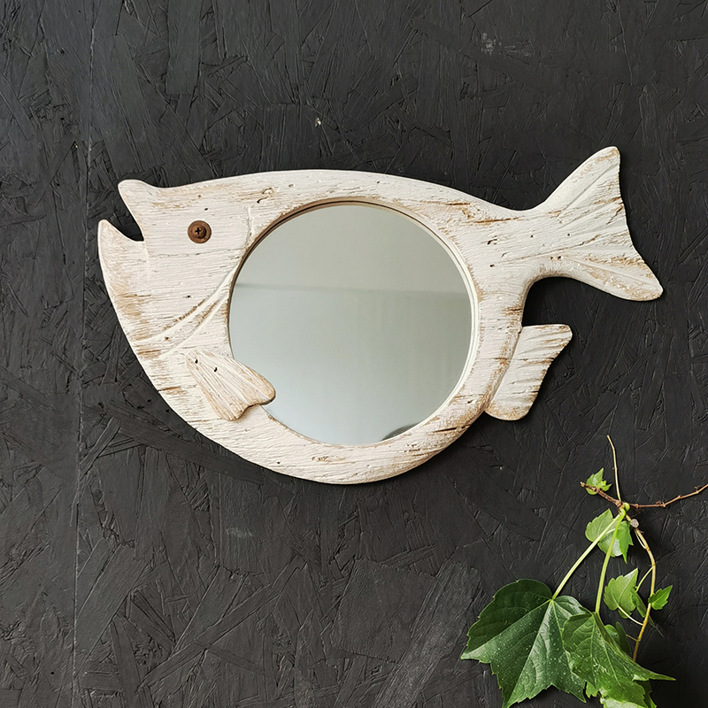 Wood wall mirror