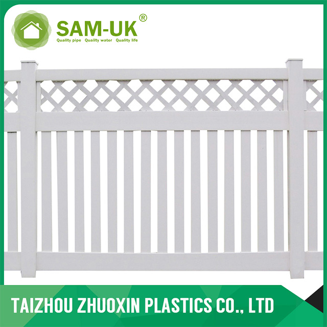 Oriented Single Welded Garden House Pool Yard Use White Pvc Privacy Lattice Fence Gate