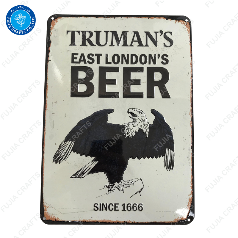 Wholesale Custom Vintage Printing Regular 3d Metal Souvenir Hanging Tin Sign Board Wall Antique Decoration