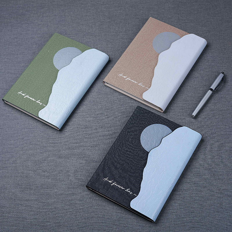20D107 special-shaped magnet closure 4C printing hard cover notebook