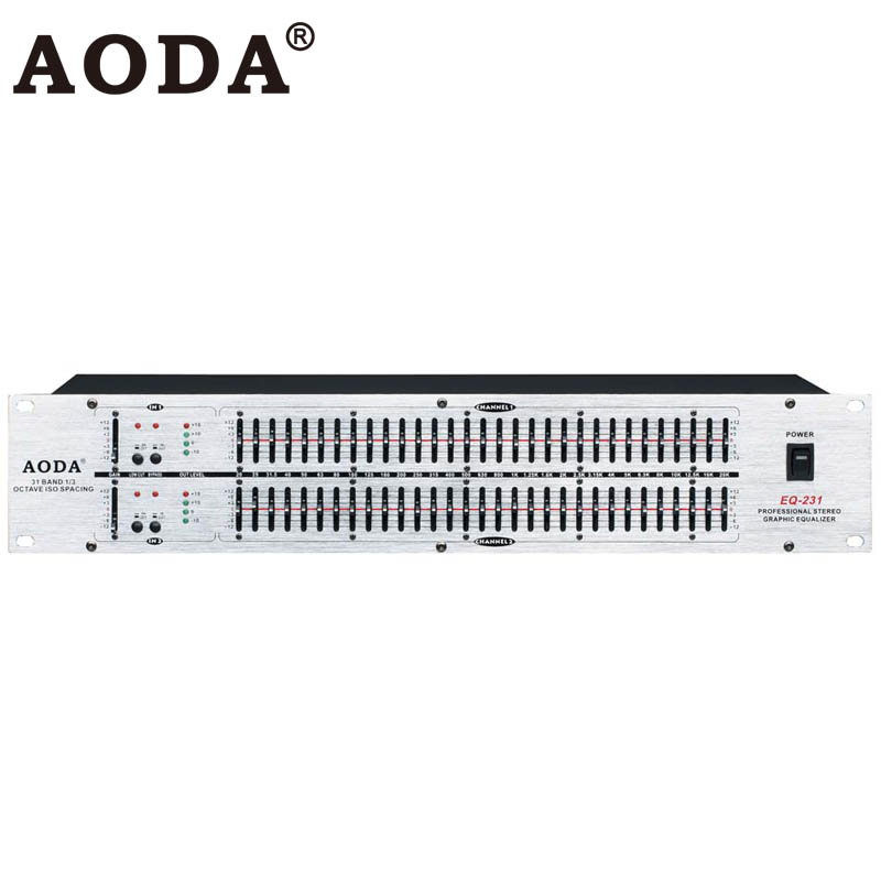 EQ-231 Professional Stereo 31 Band Graphic Equalizer (1/3 Octave ISO Spacing)