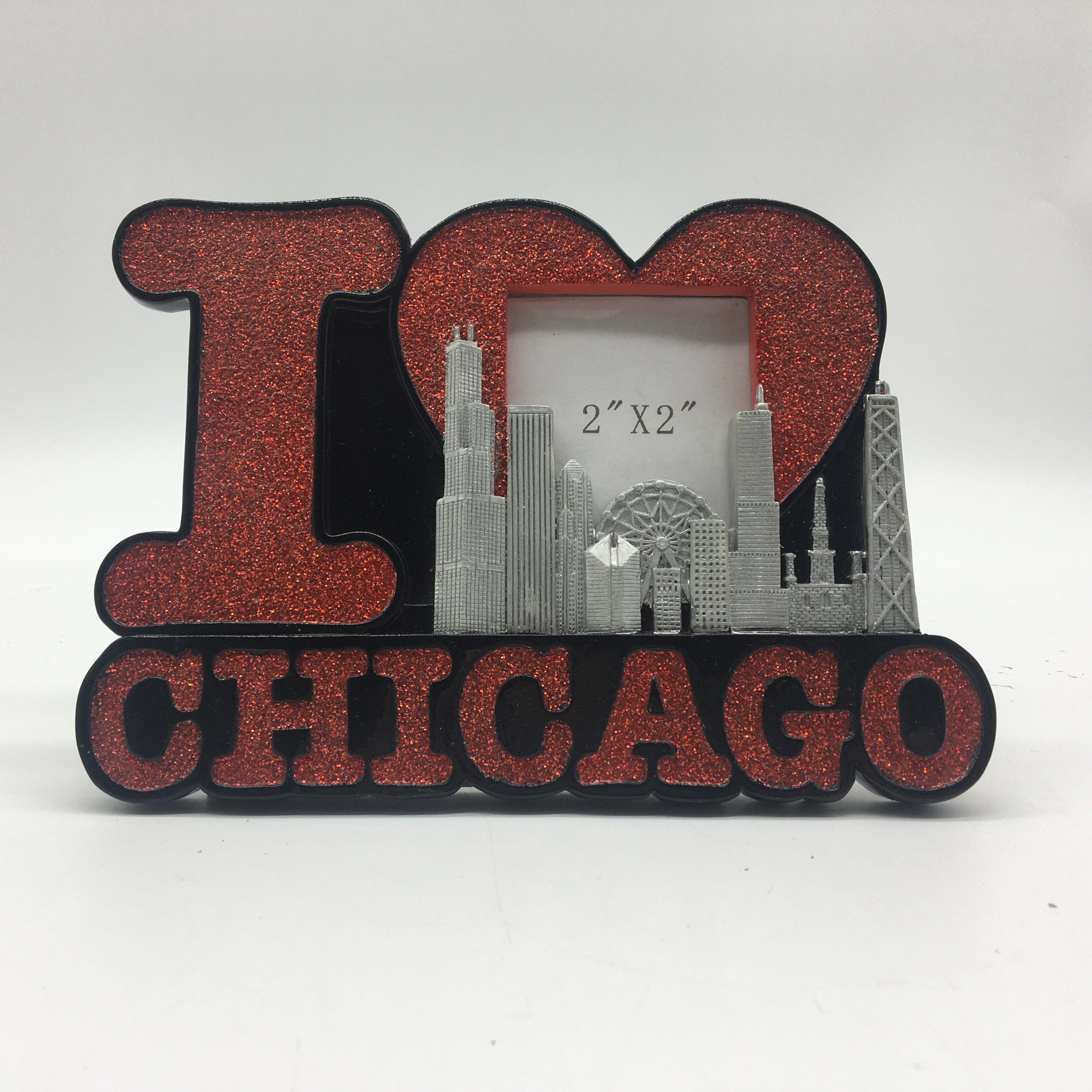 Chicago heart shape photo frame home decor