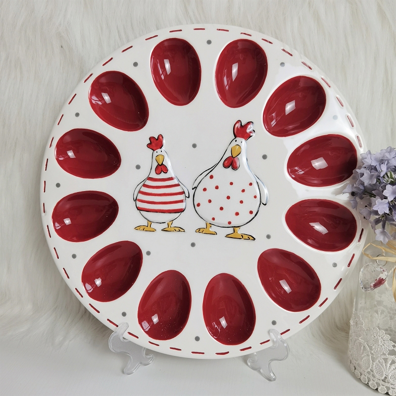 12 Divided Egg plate