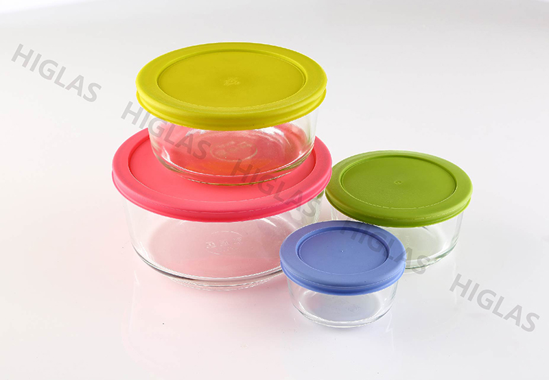 236ml/473ml/950ml/1600ml Round Sodalime Glass Bowl With Pp Lid