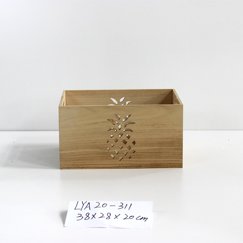 Wooden Cutout storage boxes