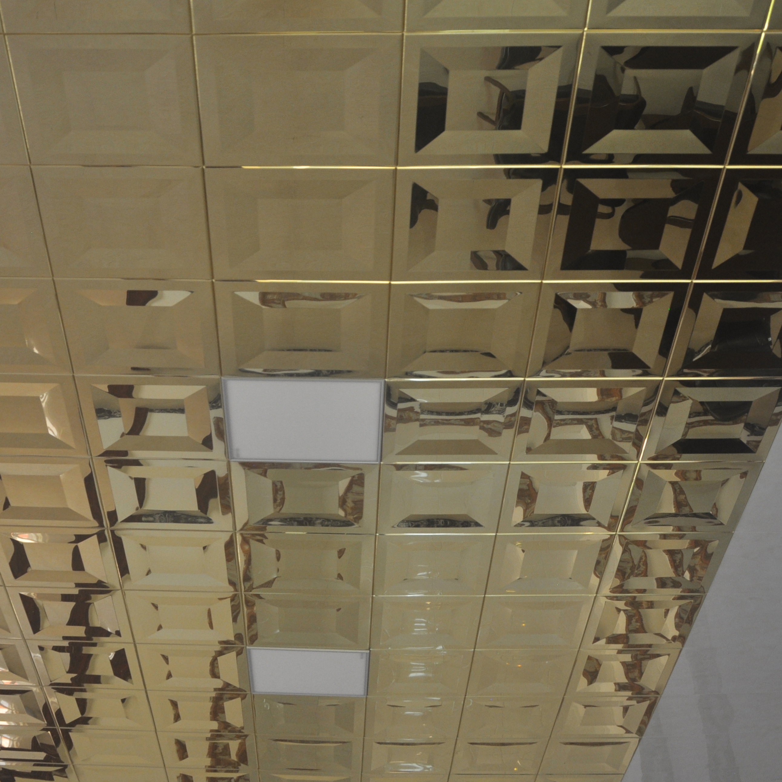 Aluminum Ceiling Mirror Finish Clip-in Metal Ceiling Suspended Ceiling False Ceiling Fireproof