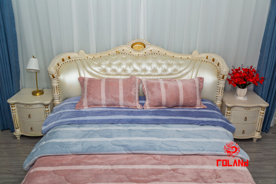 Printed Flannel Comforter With Shams, 3pcs/Set