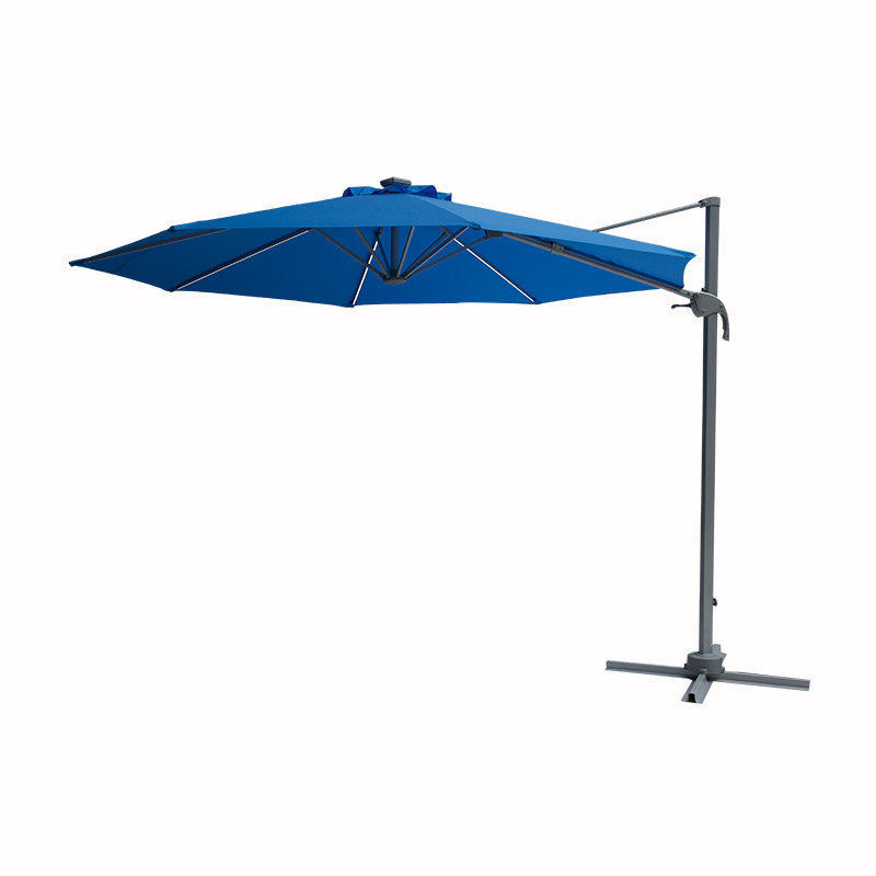 Roma Umbrella with solar light stripe