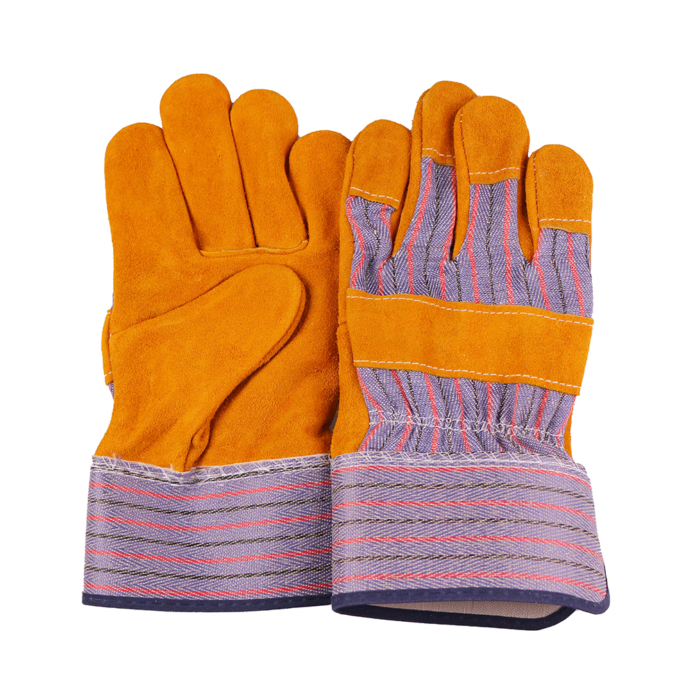 Yellow Cow split leather Rigger glove