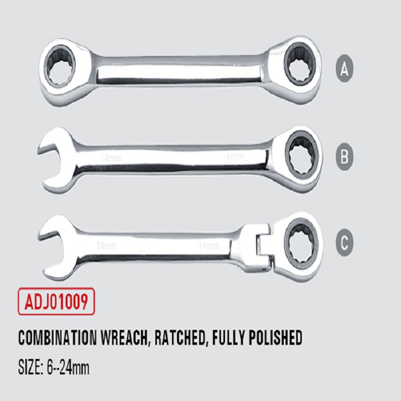 Combination Wrench, Ratched, Fully Polished