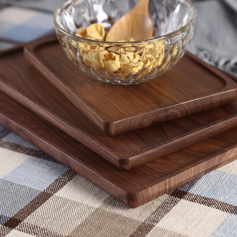 Black walnut tray， wooden tray with handles , great for dinner trays