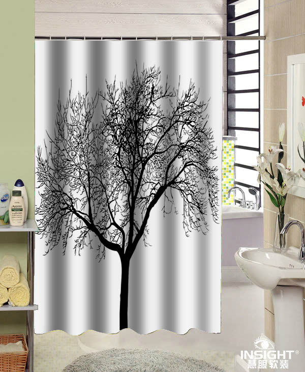 polyester printed shower curtain from manufacturer