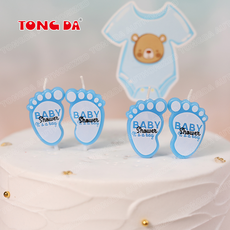 Baby foot candle baby birthday children welcome baby 100 newborn baby full moon footprints one year old