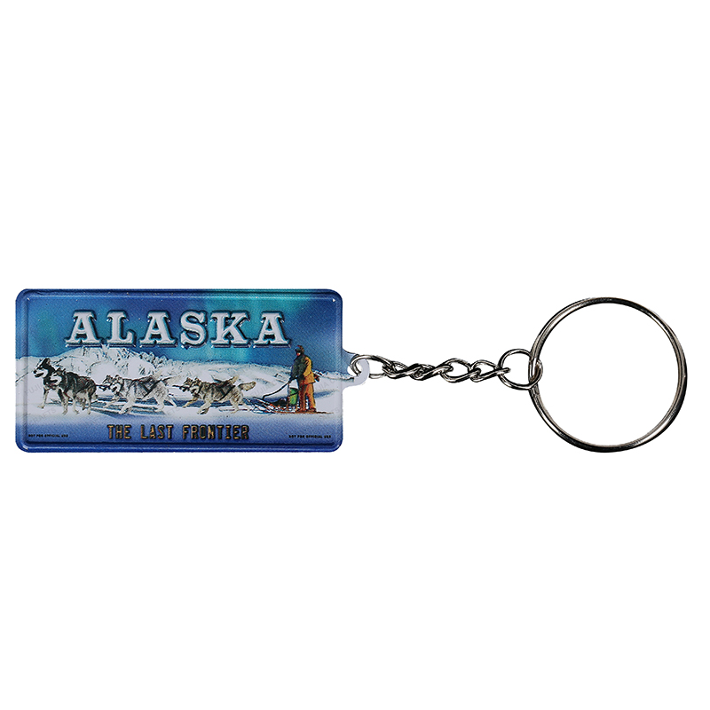Wholesale Custom Design USA License PlatePrinted Metal Aluminum Keychain
