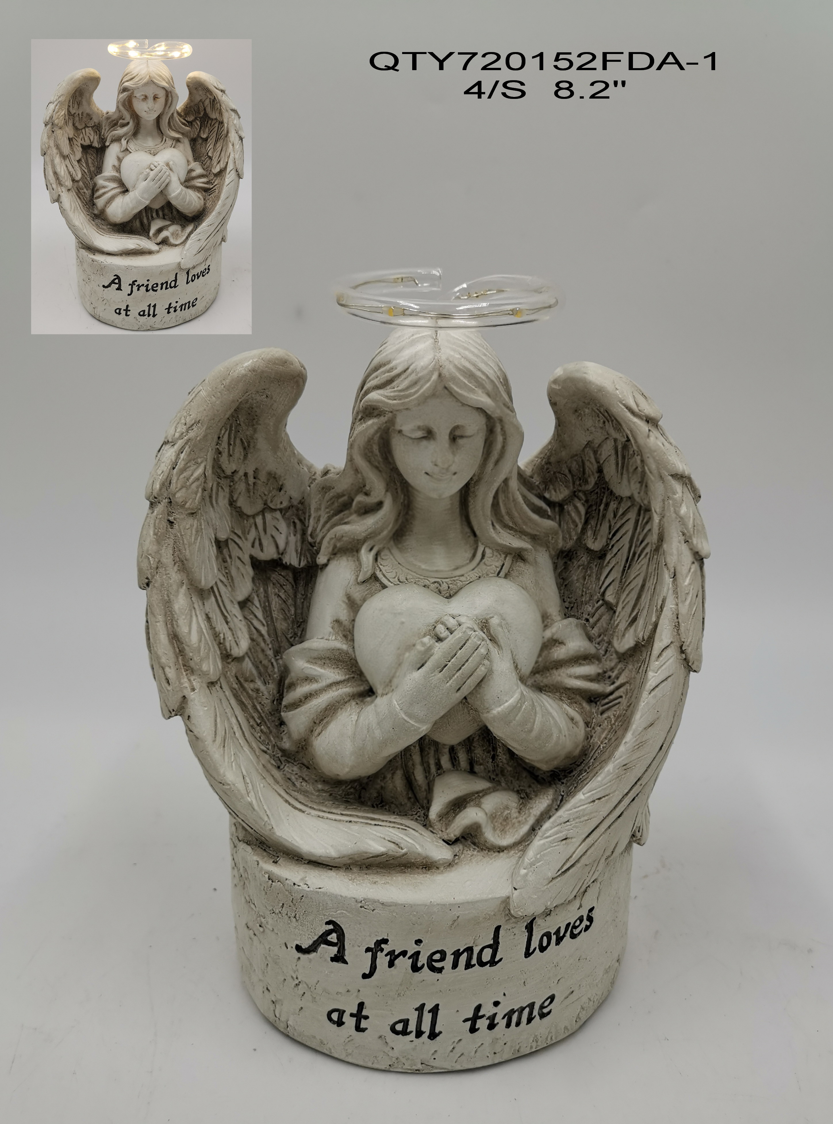 Garden decorations the cemetery Angel with LED light