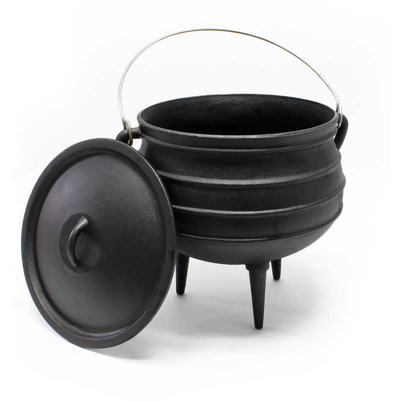 Cast iron pot with three legs
