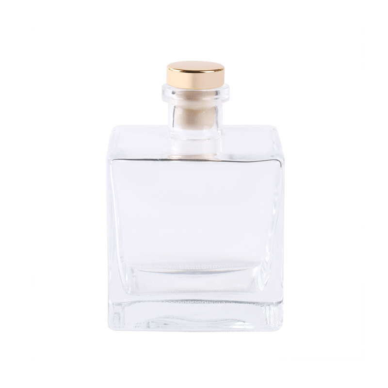500ml empty clear square reed diffuser glass bottle